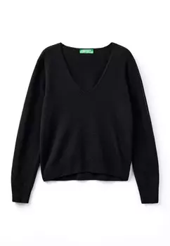 Джемпер V-NECK United Colors of Benetton, черный