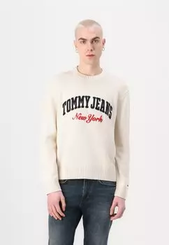 Джемпер VARSITY CREW Tommy Jeans, бежевый