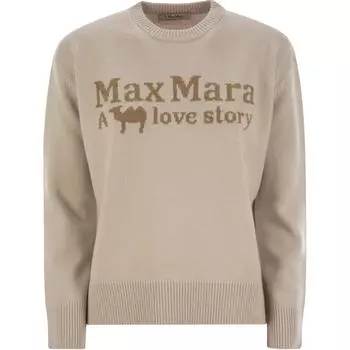 Джемпер Veronica Crewneck с длинными рукавами 'S MAX MARA, бежевый