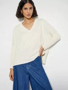 Джемпер vicki с v-образным вырезом Monsoon, слоновая кость