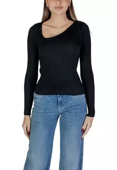 Джемпер VILA с асимметричным вырезом, черный