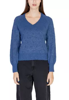 Джемпер VILA с объемными рукавами, синий