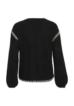 Джемпер VISIGGA STITCH BALLON VILA, черный