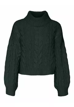 Джемпер VMDREAM LS CROP GA EXC Vero Moda, темно-зеленый