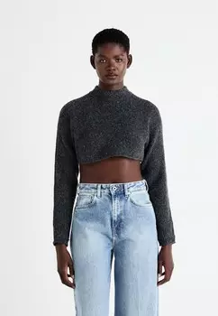 Джемпер VMELIF SPACE CROP Vero Moda, цвет Mottled Dark Grey