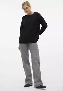 Джемпер VMNANCY O-NECK LONG Vero Moda, цвет Mottled Black
