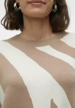 Джемпер VMNANCY O-NECK LONG Vero Moda, бежевый