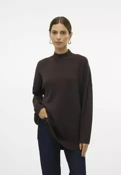 Джемпер VMPLAZA HIGHNCK Vero Moda, темно-коричневый