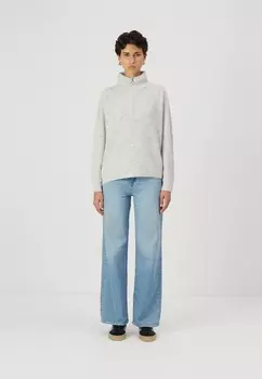 Джемпер VMPLAZA ZIPPER BLOUSE Vero Moda, цвет Mottled Light Grey