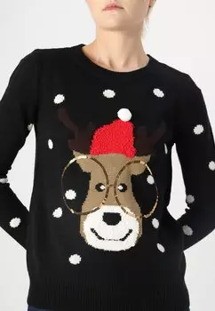 Джемпер VMTINSEL LS O NECK NVL REP Vero Moda, черный