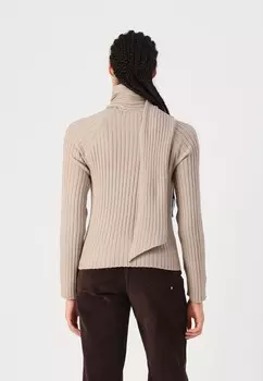 Джемпер VMZOEY WRAP NECK Vero Moda, серо-коричневый