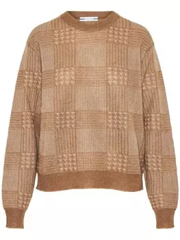 Джемпер в ломаную клетку Jacob Cohn, нейтральный цвет