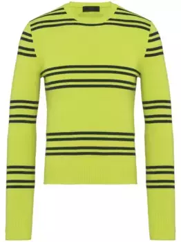 Джемпер в полоску Prada, зеленый