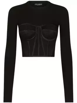 Джемпер в рубчик DOLCE & GABBANA, черный