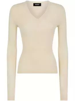 Джемпер в рубчик DSQUARED2, нейтральный