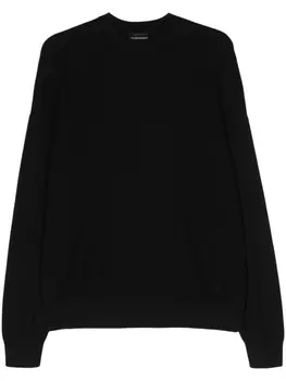 Джемпер в рубчик Emporio Armani, черный