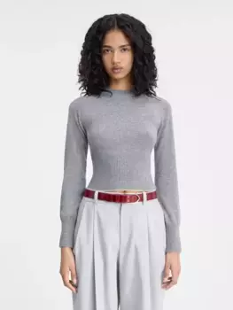 Джемпер в рубчик Ла Солья Jacquemus, серый