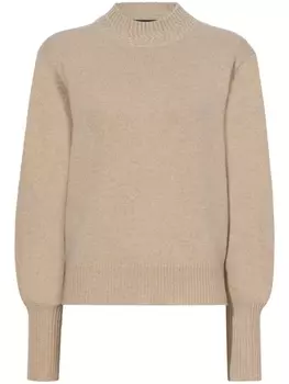 Джемпер в рубчик с объемными рукавами Proenza Schouler, бежевый