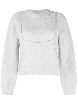 Джемпер в рубчик с приспущенными плечами b+ab, серый