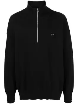 Джемпер в рубчик с воротником на молнии ZZERO BY SONGZIO, серый