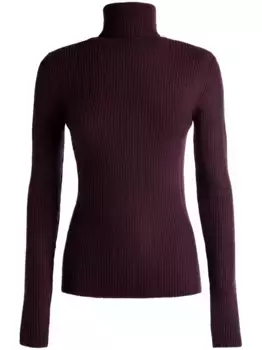 Джемпер в рубчик с высоким воротником Bally, красный