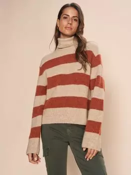 Джемпер в широкую полоску Aidy Thora MOS MOSH, жженая охра