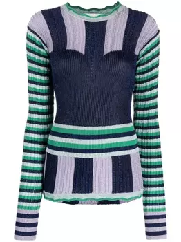 Джемпер в стиле колор-блок Henrik Vibskov, синий