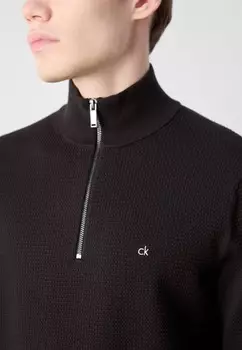 Джемпер WAFFLE TEXTURE ZIP Calvin Klein, черный