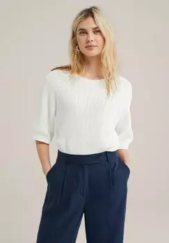 Джемпер WE Fashion, молочный