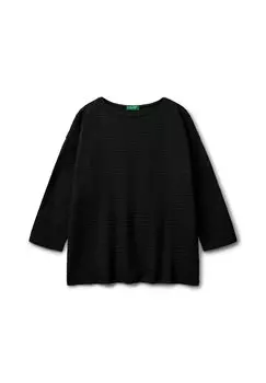 Джемпер WITH 3/4 SLEEVES United Colors of Benetton, черный