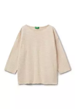 Джемпер WITH 3/4 SLEEVES United Colors of Benetton, бежевый