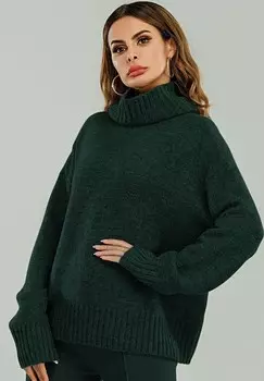 Джемпер WITH HIGH NECK FS Collection, темно-зеленый