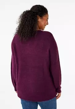 Джемпер WITH ROUND NECK Zizzi, фиолетовый