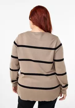 Джемпер WITH STRIPES Zizzi, серый