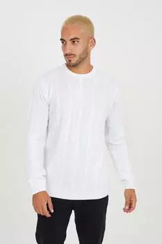 Джемпер вязанной вязки "Maoc" Brave Soul, белый