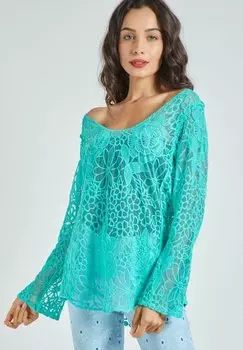 Джемпер вязаный La Morena, зеленый