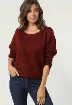 Джемпер вязаный Love & Money, темно-бордовый