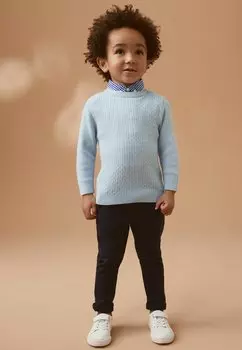 Джемпер вязаный PLAIN MOCK Next, цвет blue