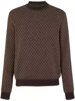 Джемпер вязки интарсия BALMAIN, коричневый