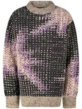 Джемпер вязки интарсия DRIES VAN NOTEN, черный