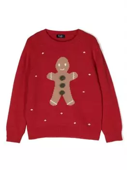 Джемпер вязки интарсия Il Gufo, красный