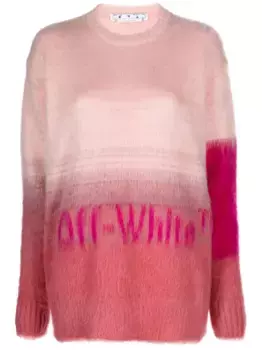 Джемпер вязки интарсия OFF-WHITE, розовый