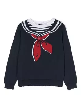 Джемпер вязки интарсия Patachou, синий