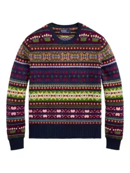 Джемпер вязки интарсия POLO RALPH LAUREN, синий