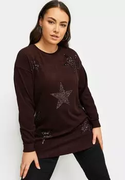 Джемпер Yours Clothing, темно-красный