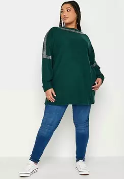 Джемпер Yours Clothing, темно-зеленый