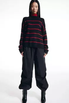 Джемпер жаккардовой вязки H&M, черный