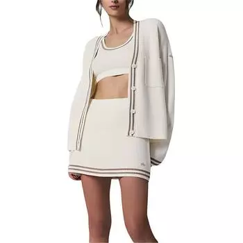 Джемпер женский Alo Yoga, Clear Azure Blue/White/Crystal Clear Blue/White