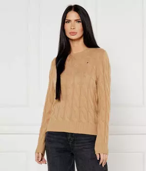 Джемпер женский Tommy Hilfiger из переработанной шерсти, бежевый