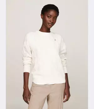 Джемпер женский Tommy Hilfiger из переработанной шерсти, белый